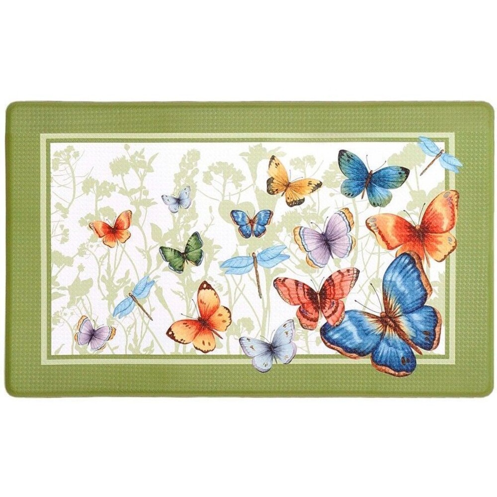 ANTI-FATIGUE NON SLIP FLOOR MAT(18" x 30") PVC, BUTTERFLIES by Achim